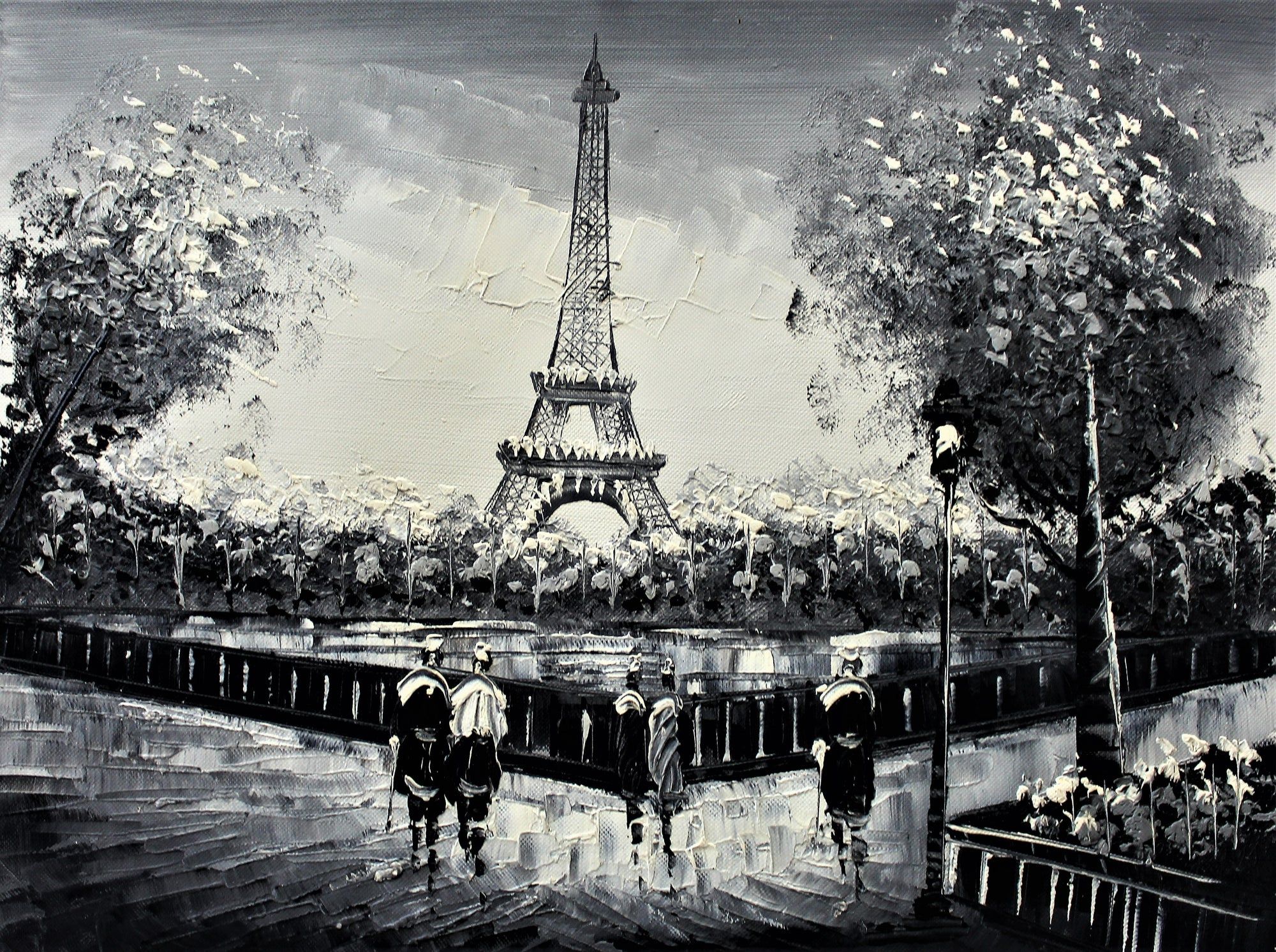 Vue sur les arbres et la tour Eiffel