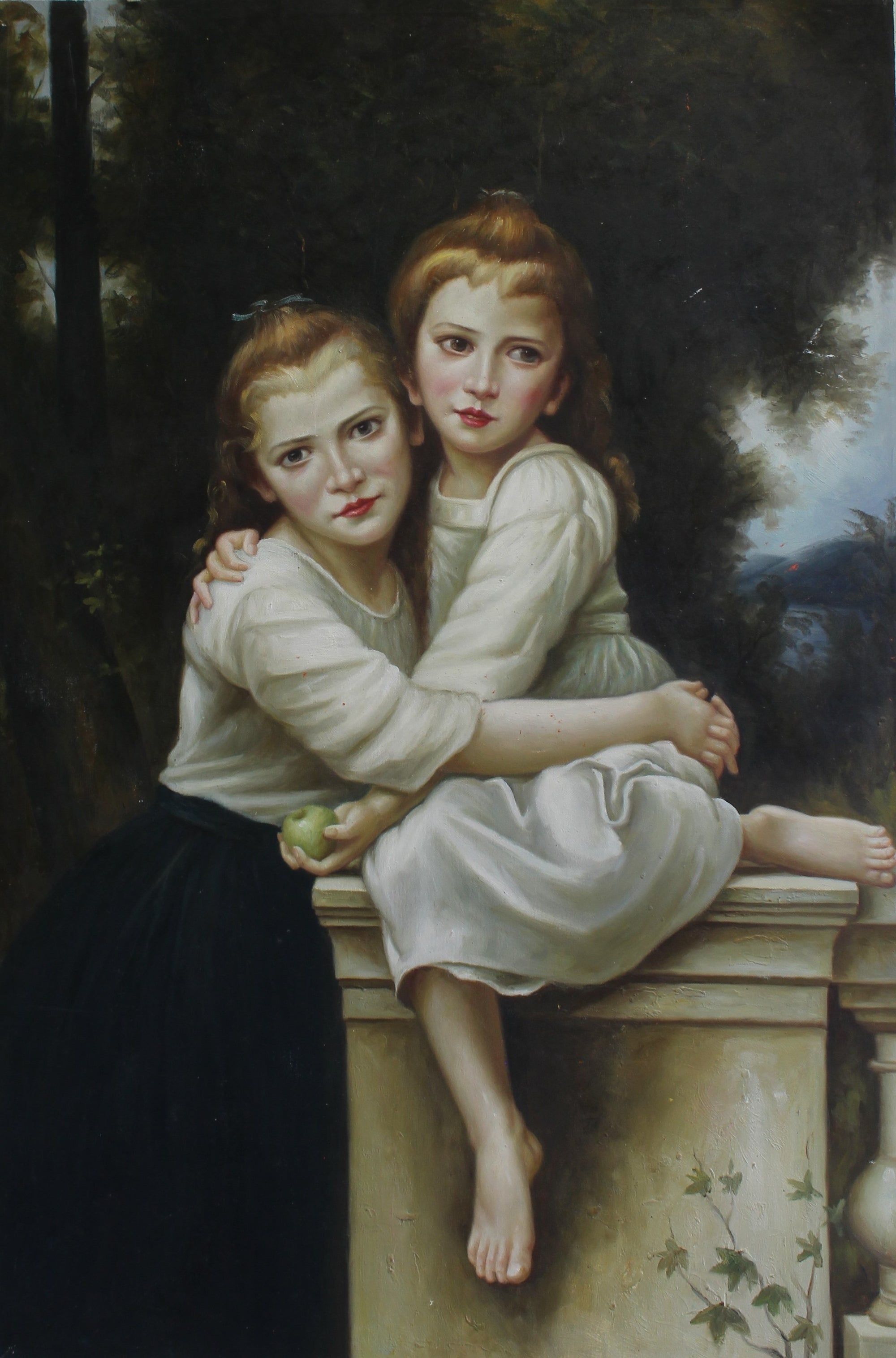 Deux filles qui s'embrassent