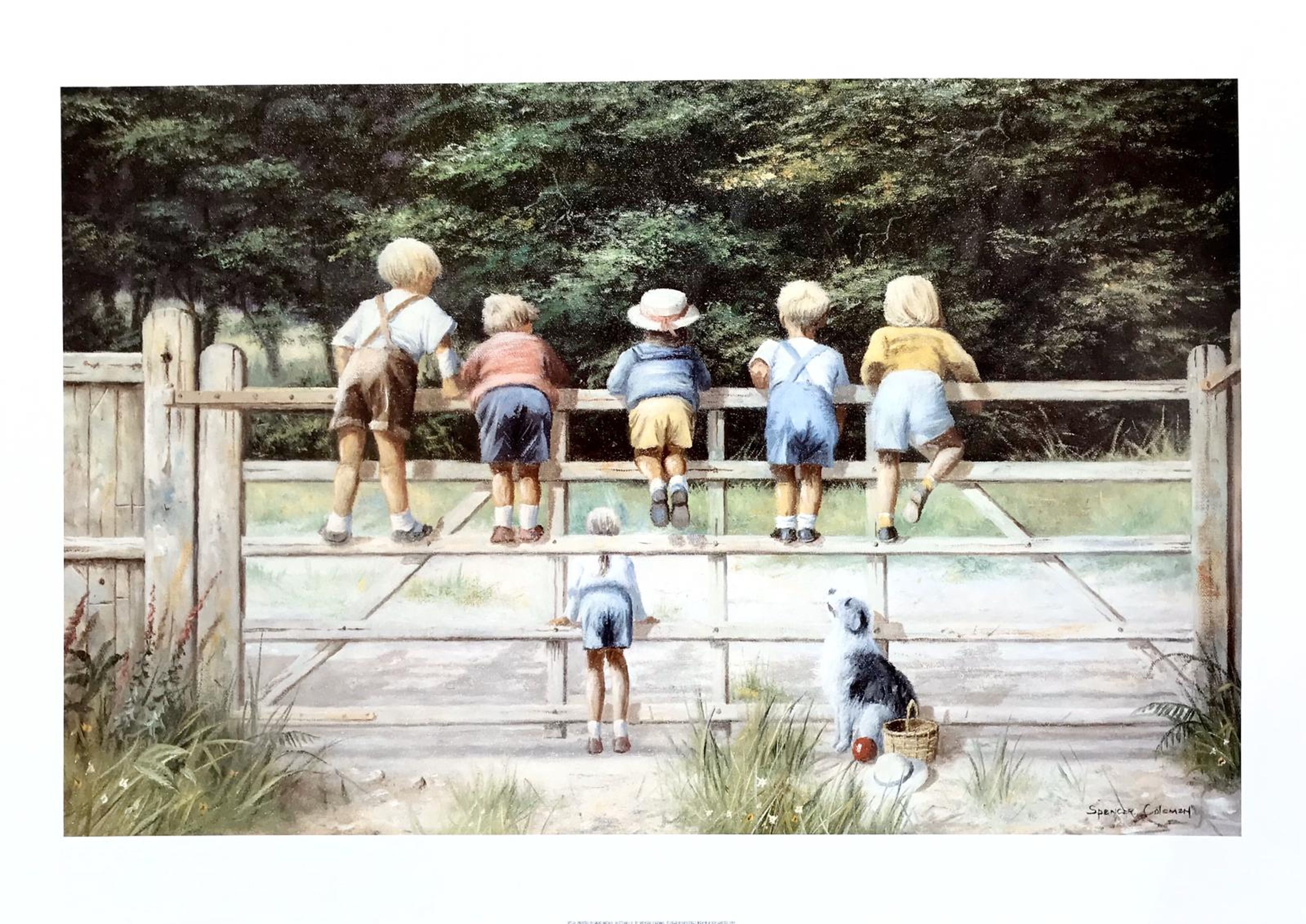 Affiche d'enfants sur une clôture