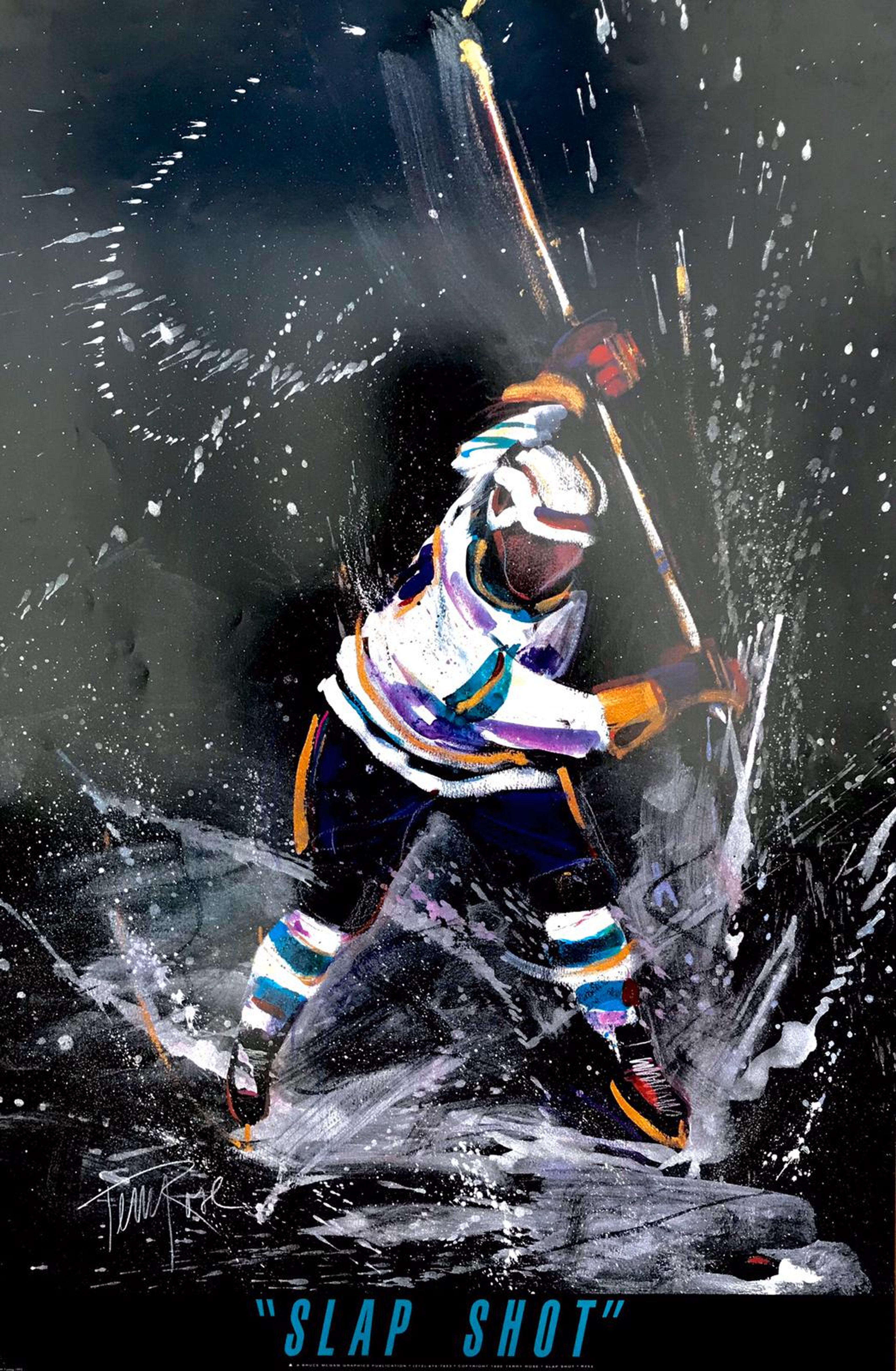 Affiche de hockey « SLAP SHOT »
