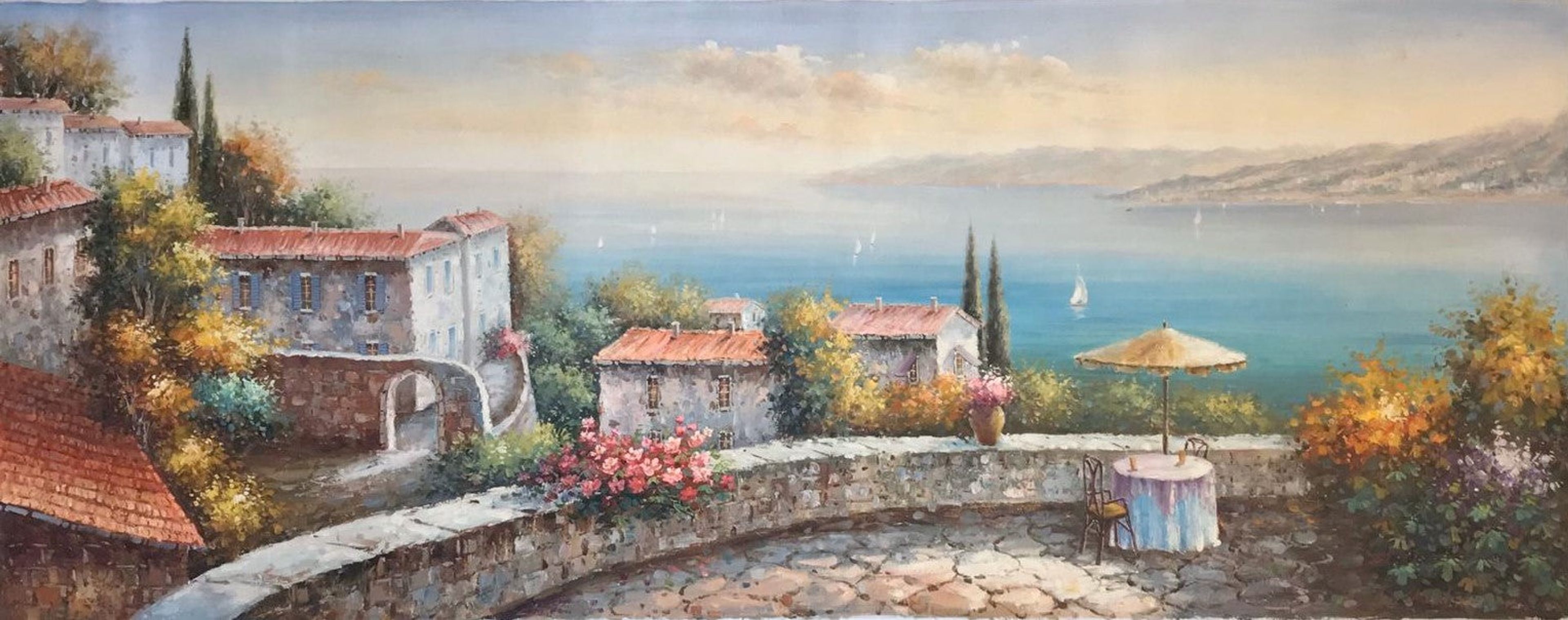 Table avec vue sur la mer