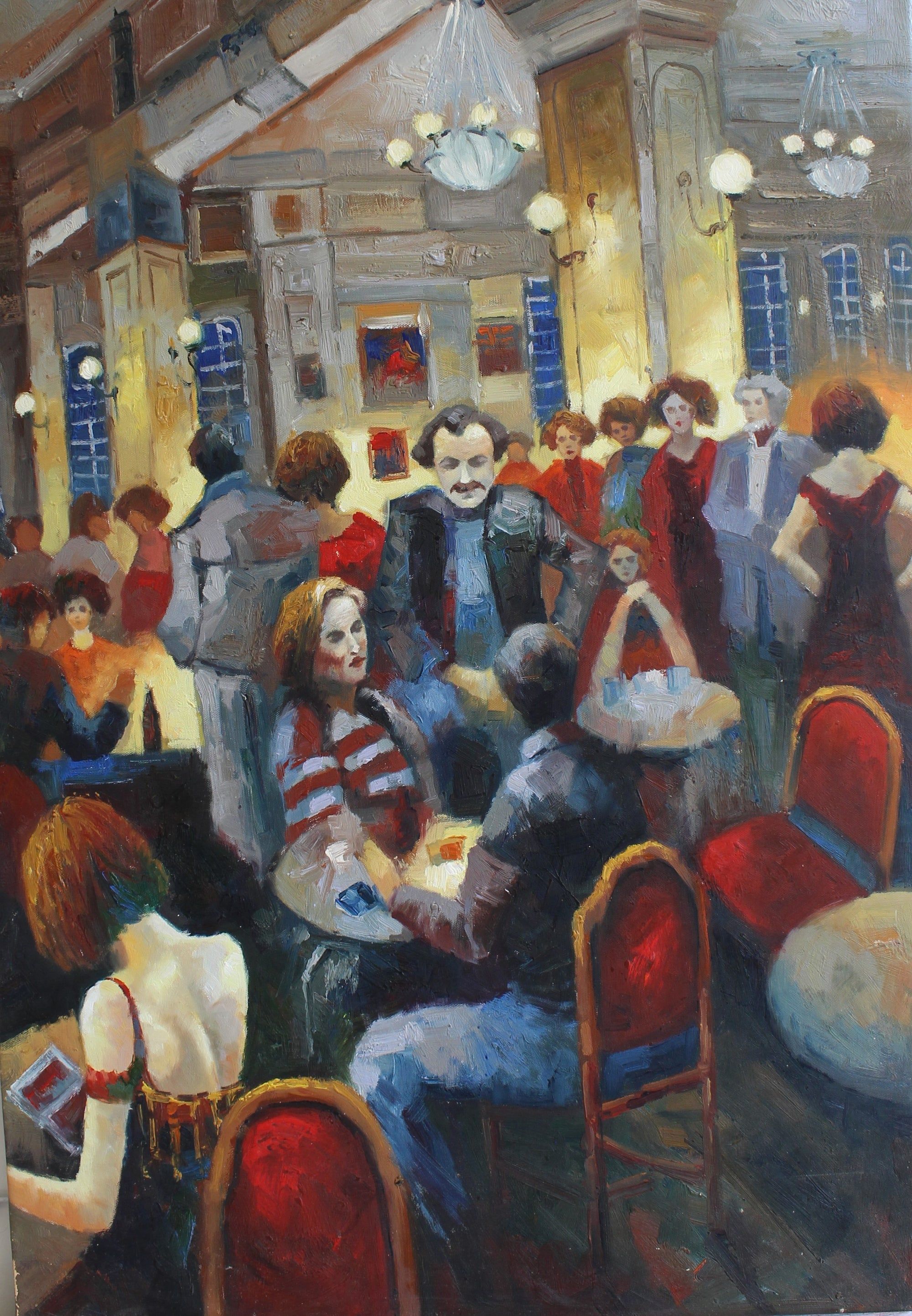 Scène de restaurant animée