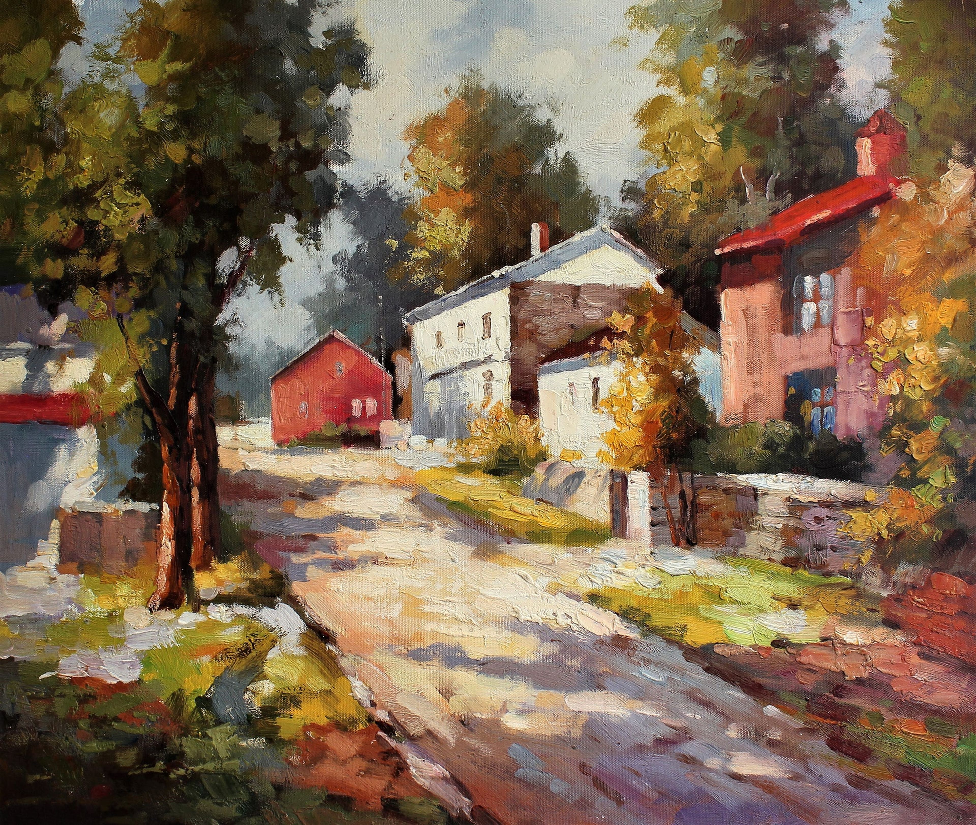 Route de quartier calme et vide
