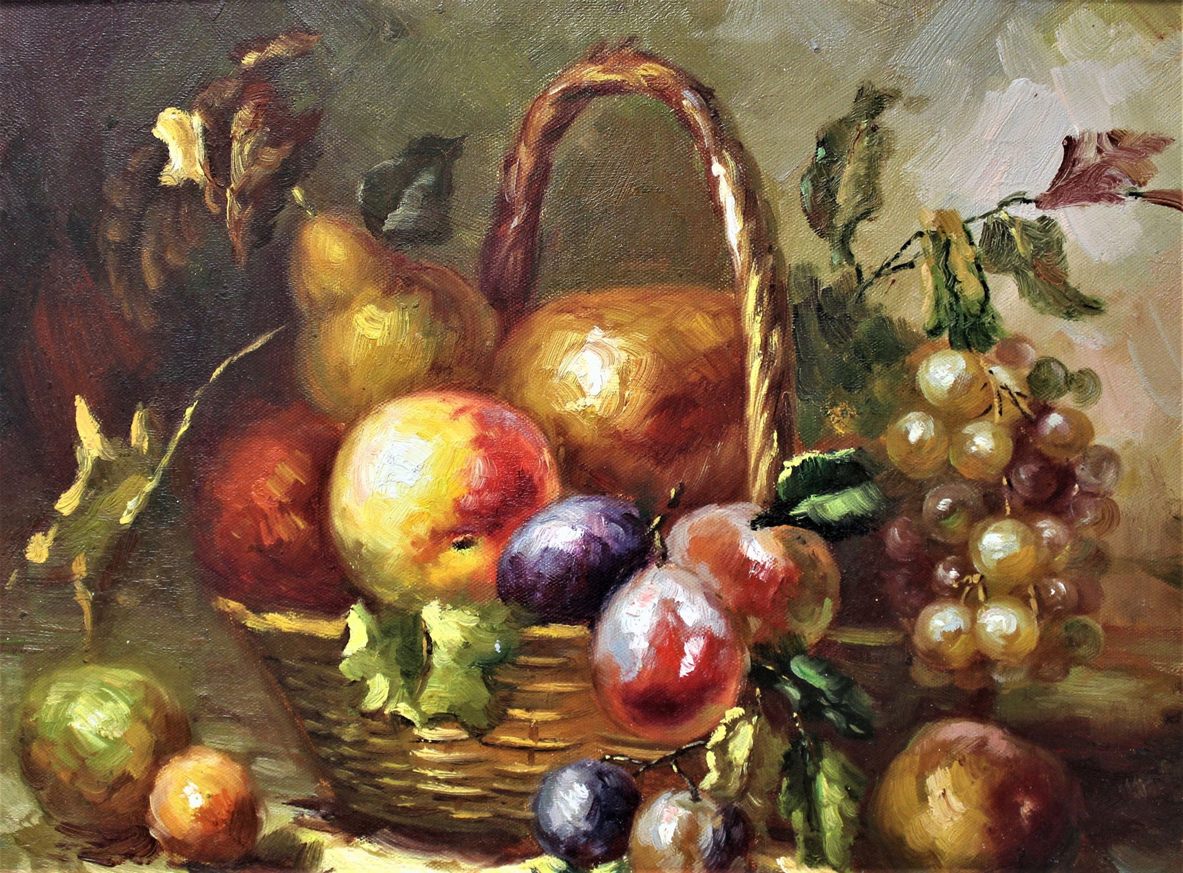 Nature morte de divers fruits dans un panier