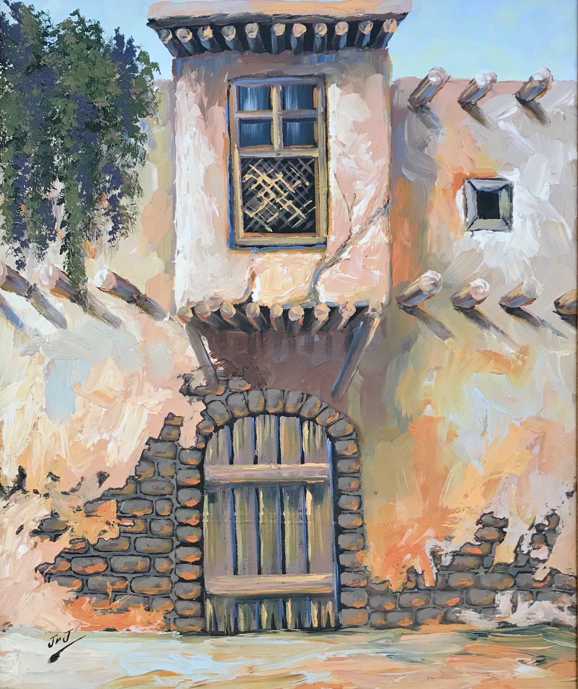 Entrée d'un ancien bâtiment