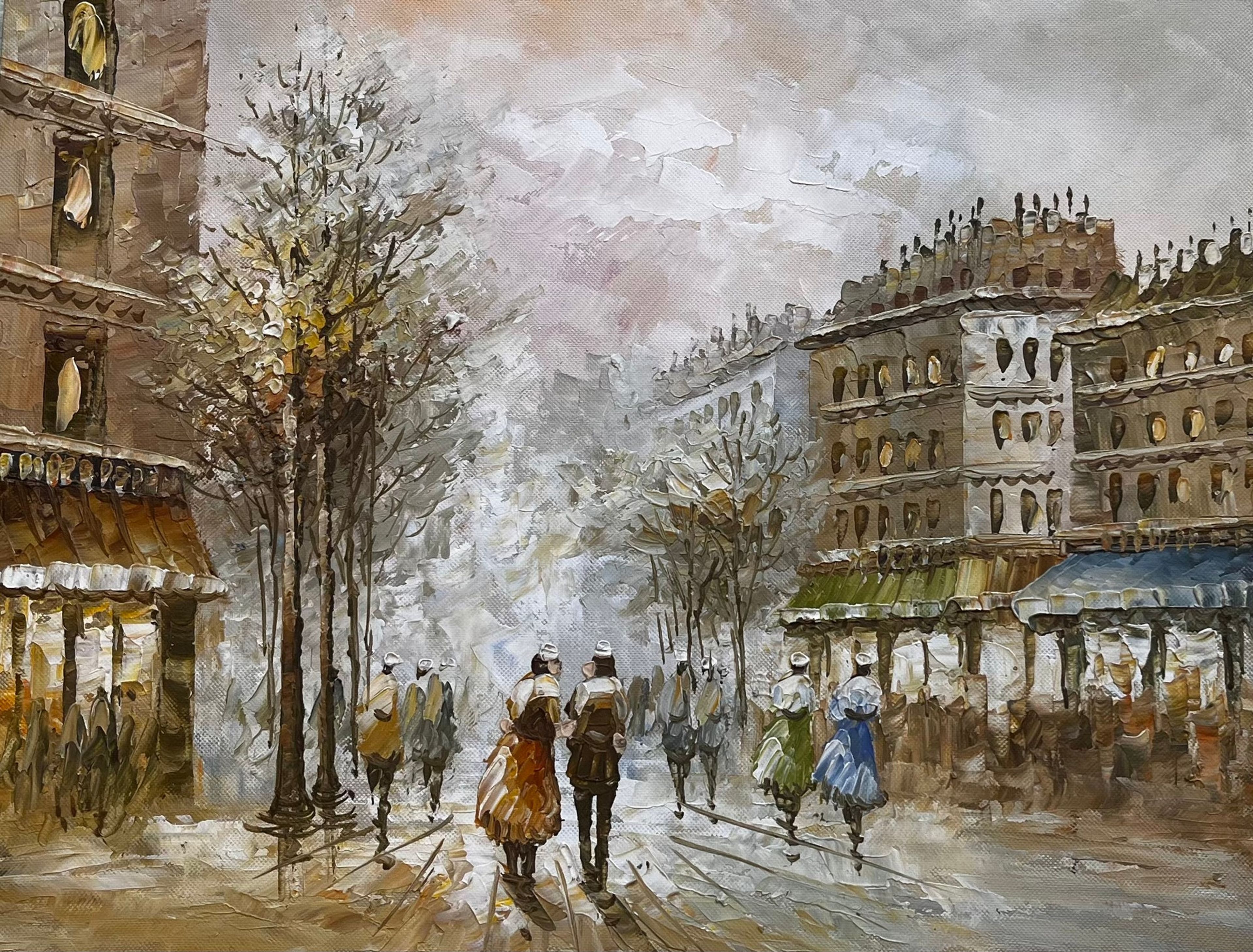 Rue de la ville nuageuse