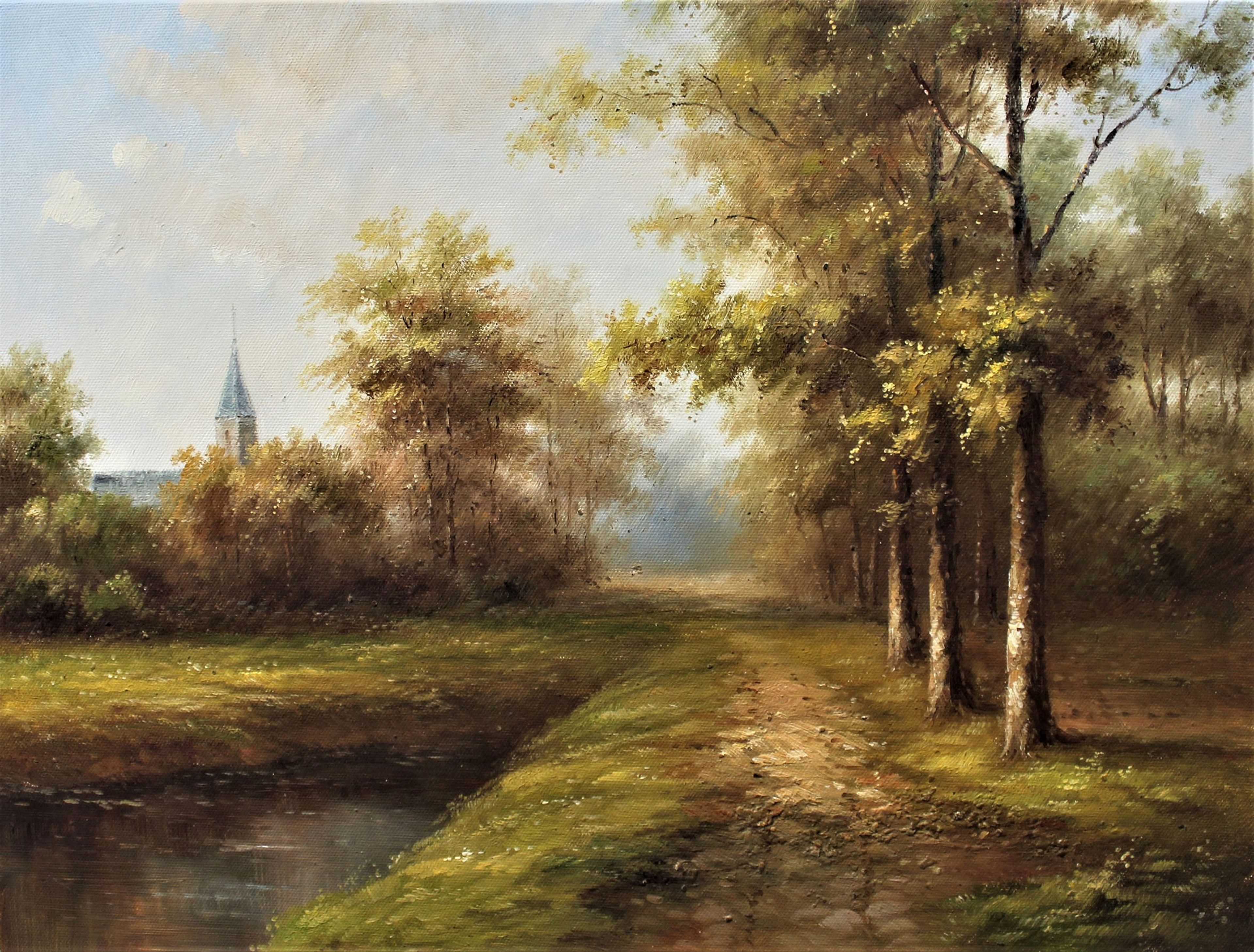 Route bordée d'arbres