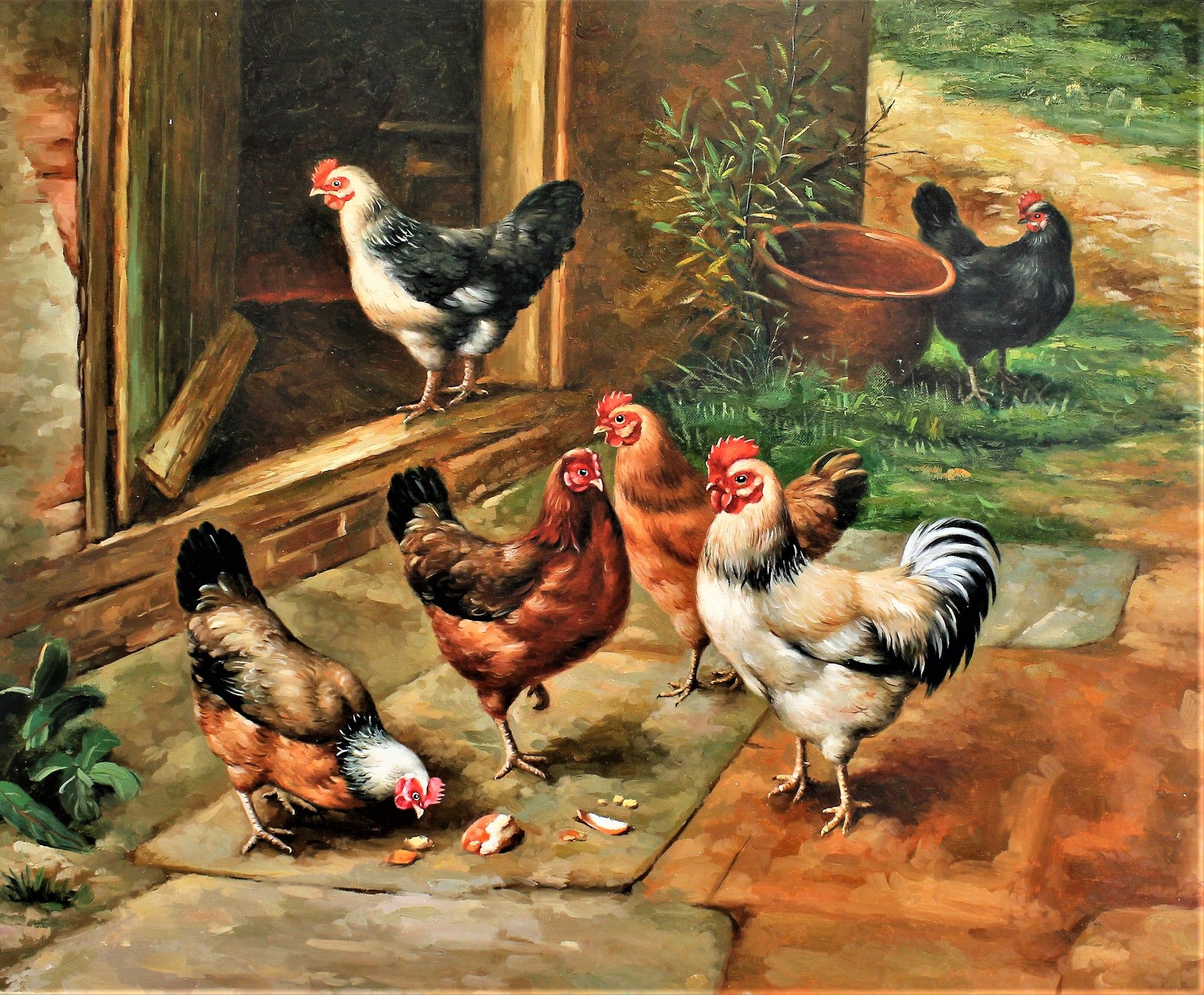 Cinq poulets
