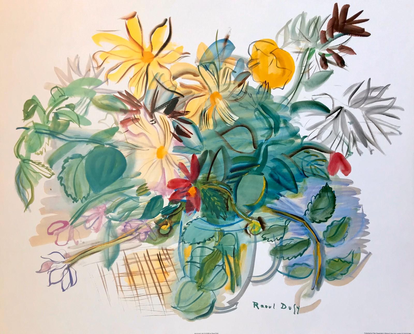 Affiche de fleurs expressives de Raoul Dufy