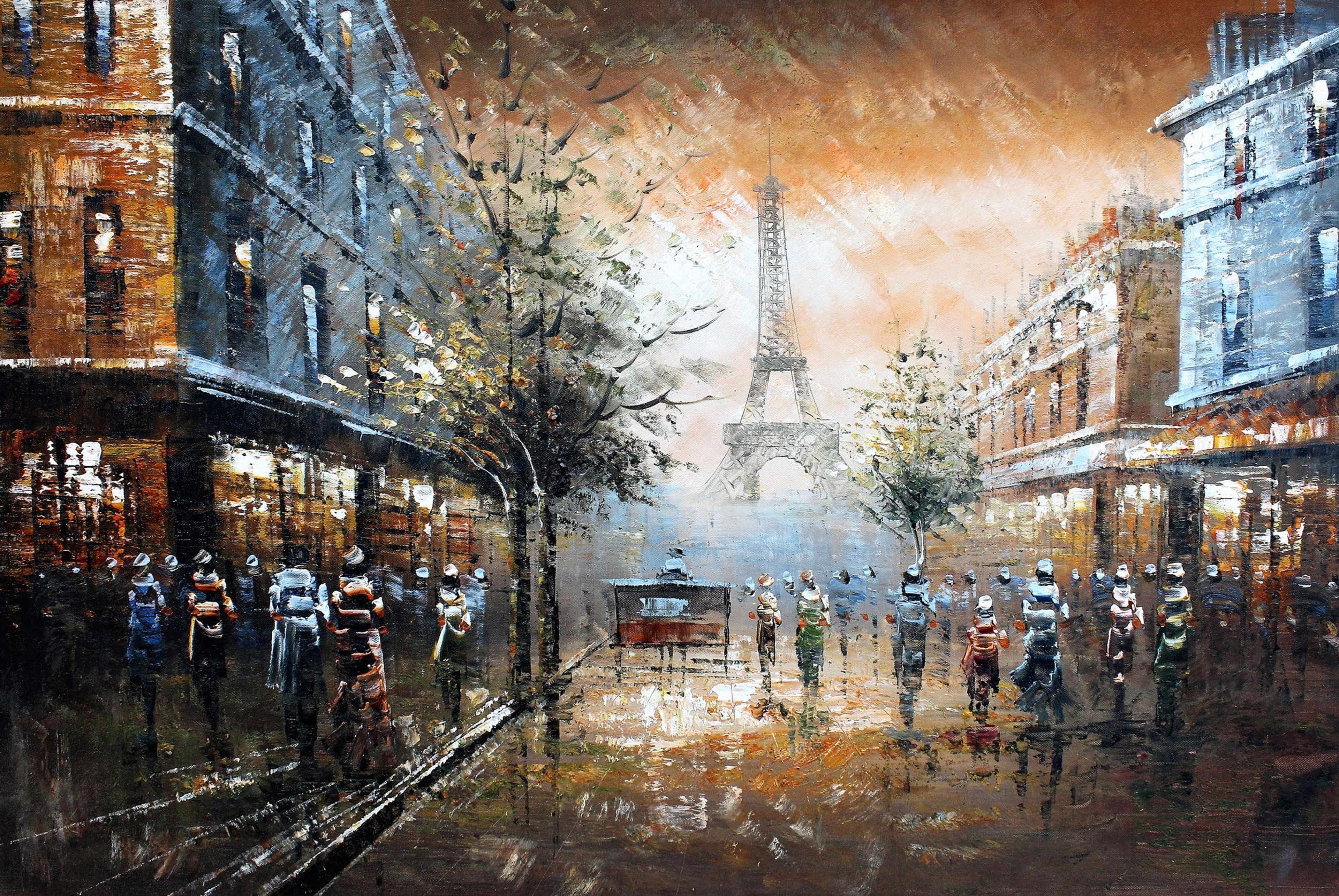 Rue menant à la Tour Eiffel