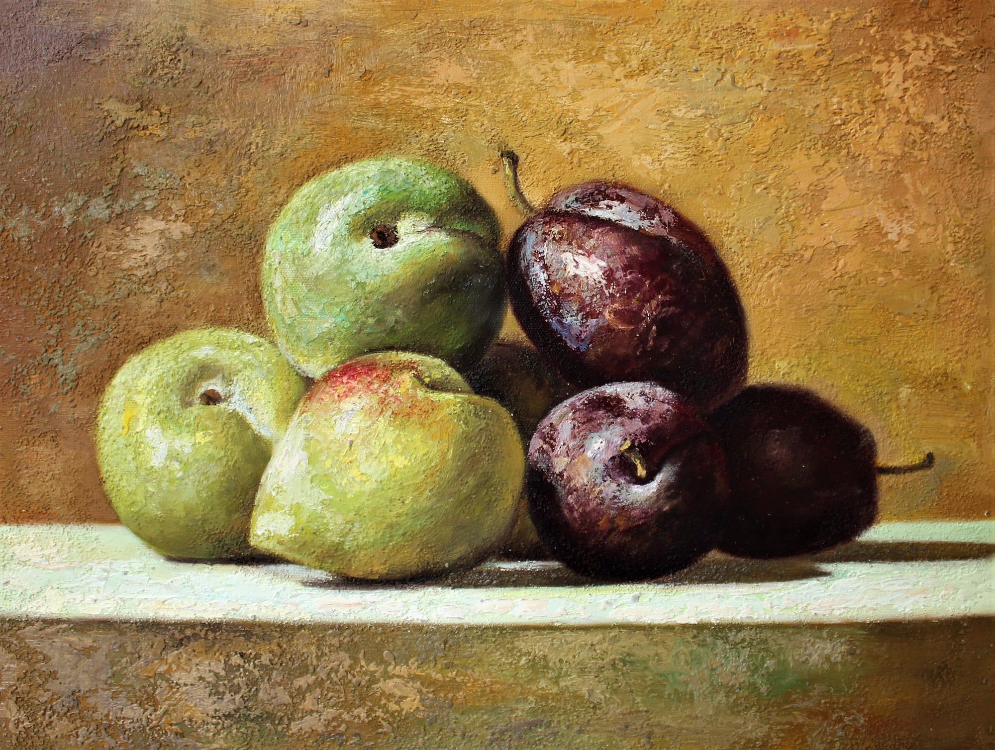 Nature morte aux pommes et aux prunes