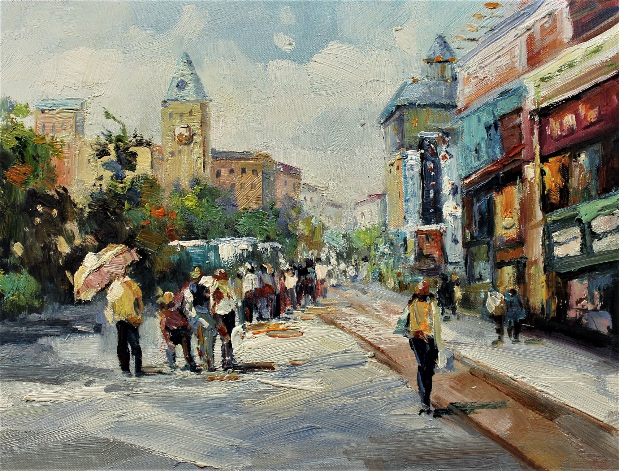 Rue animée du village