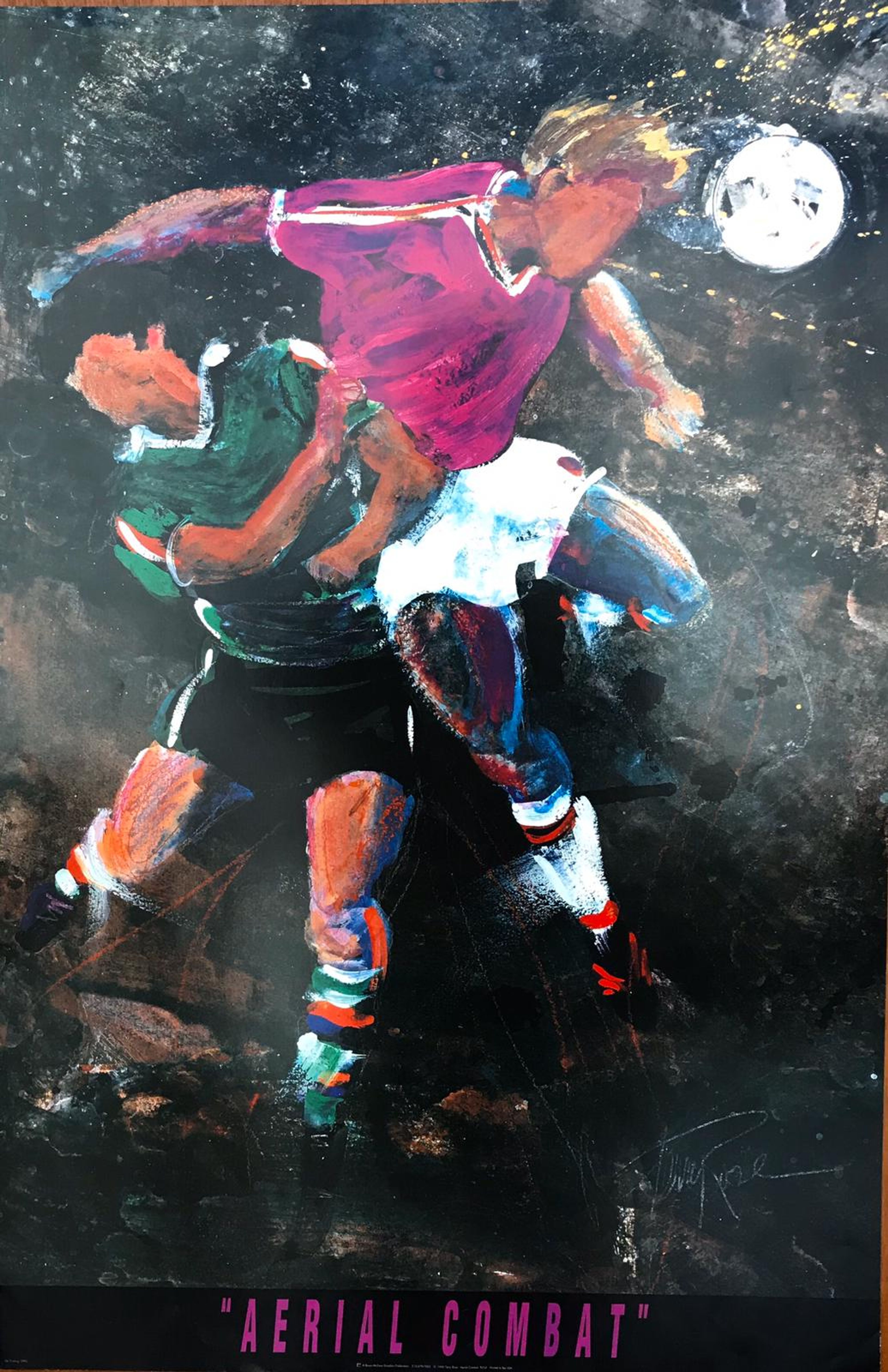 Affiche de football « COMBAT AÉRIEN »