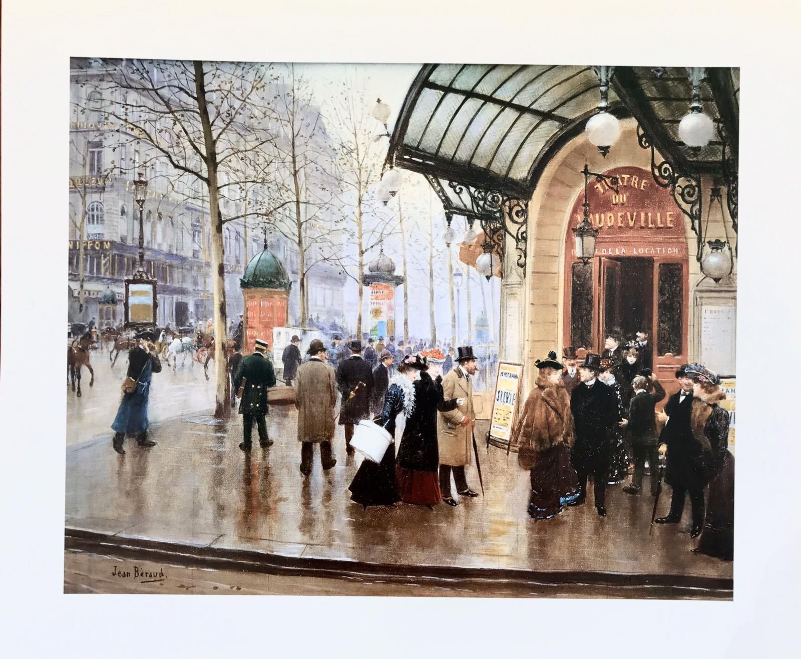 Affiche d'entrée du théâtre par Jean Béraud