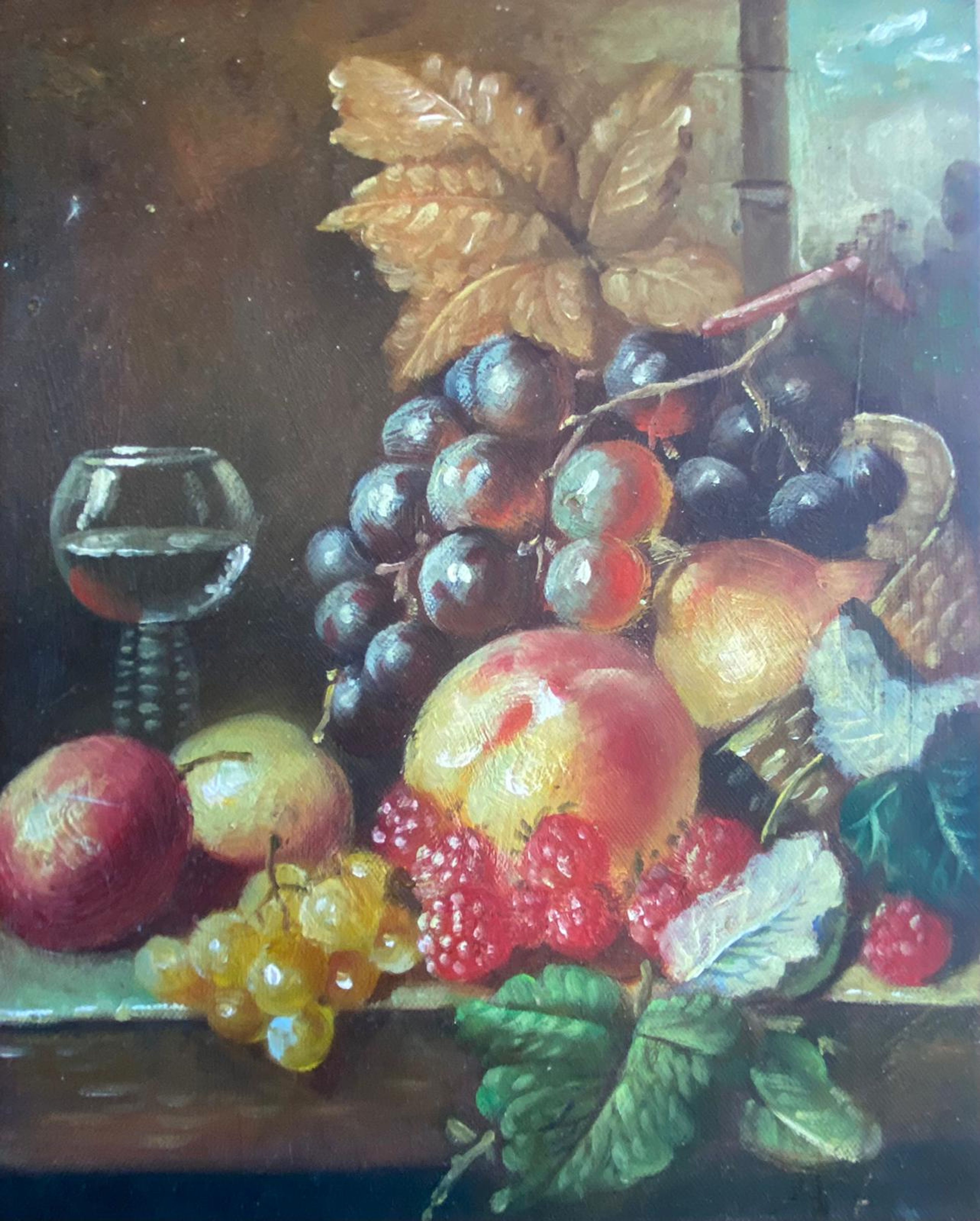 Nature morte de fruits et d'un verre