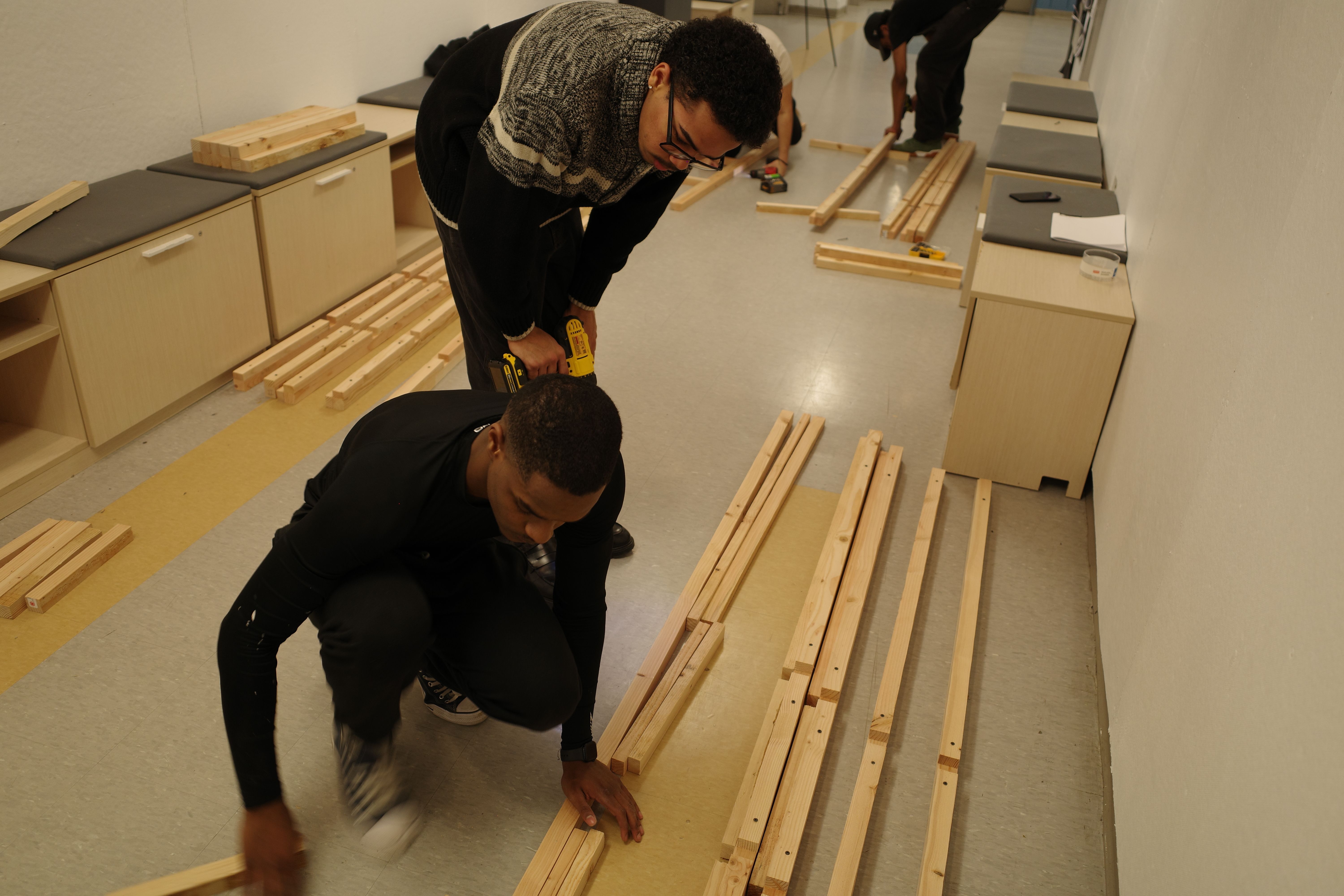 students constructing module