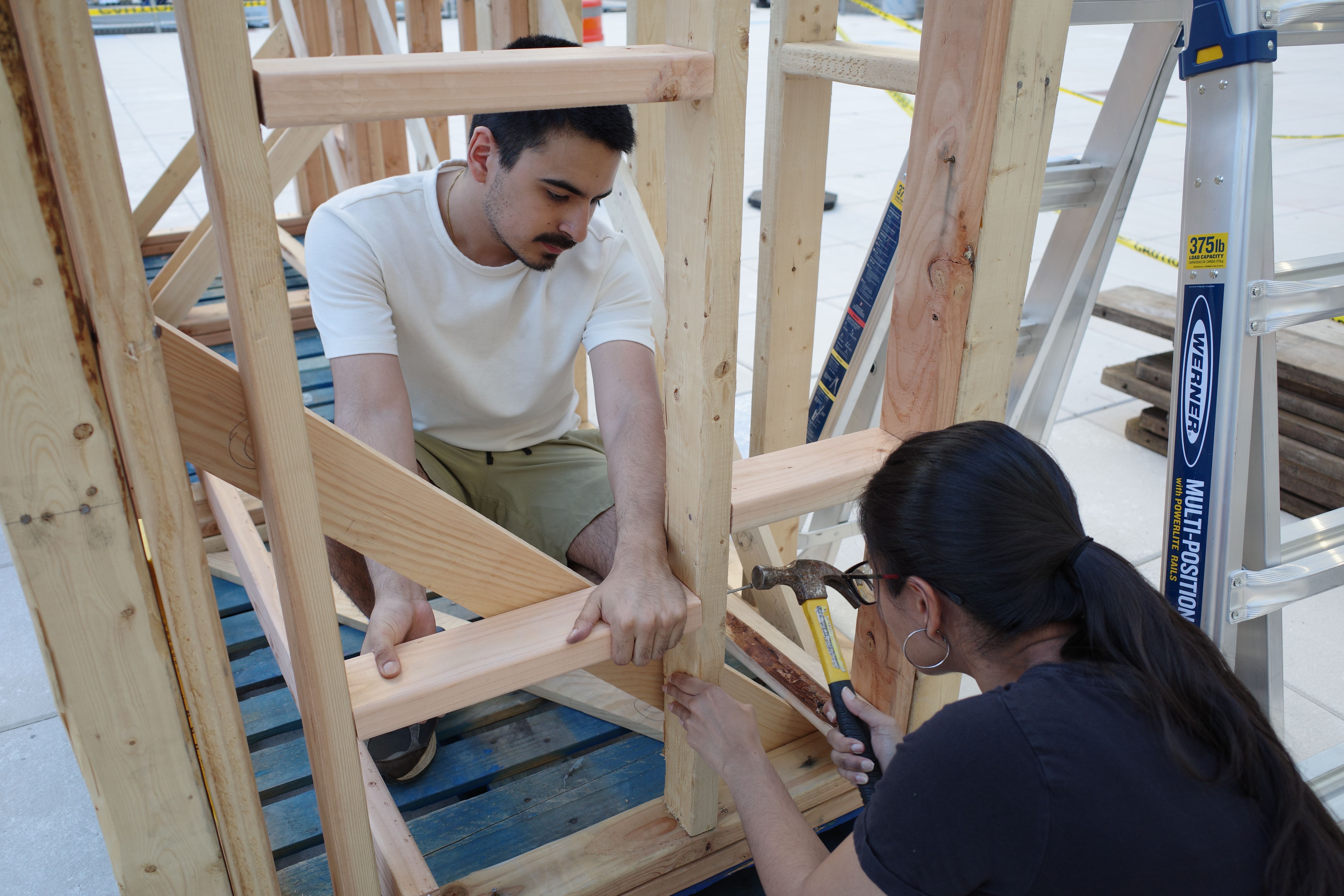 students reinforcing framing