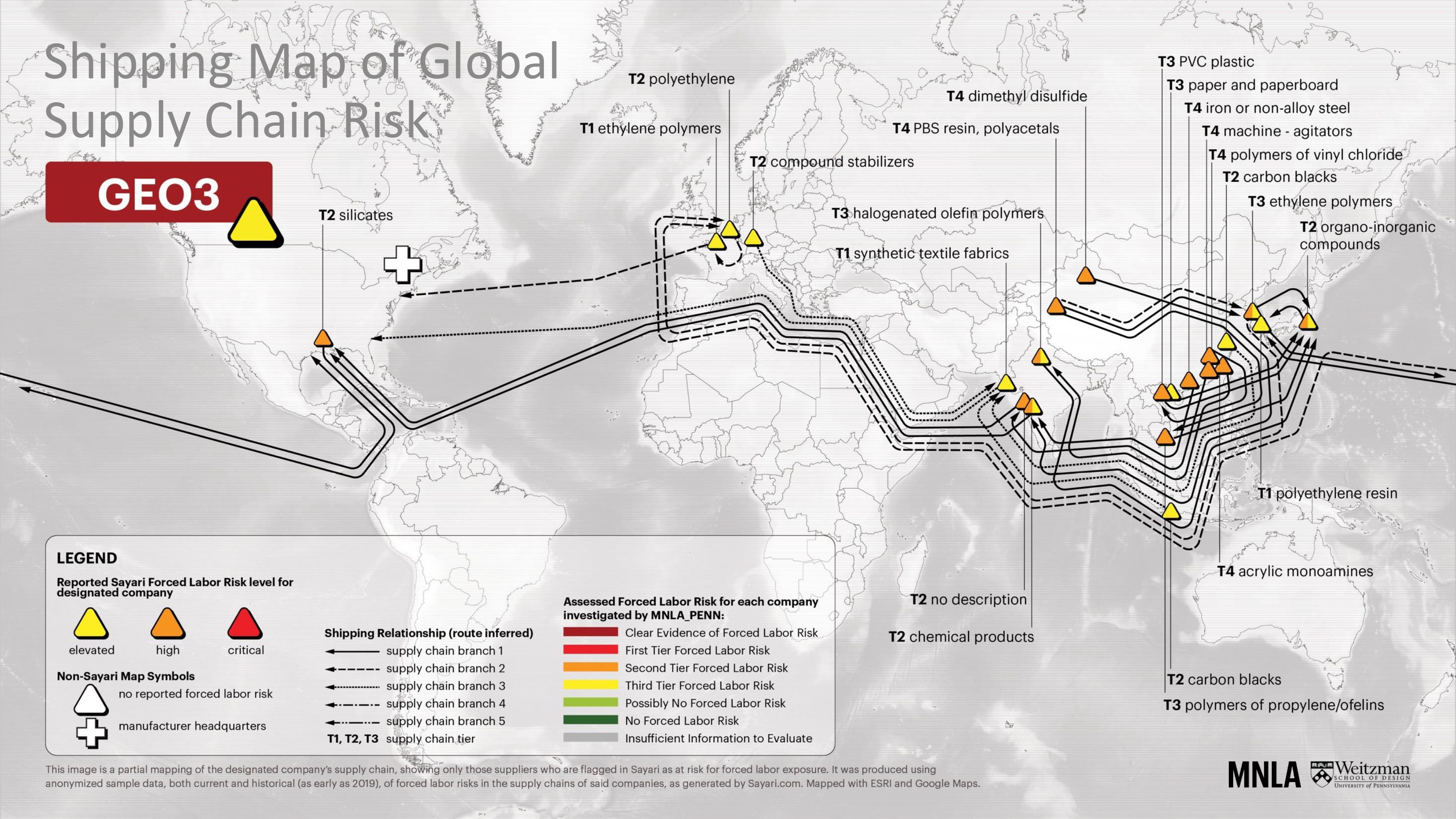Shipping Map of Global Supply Chain Risk