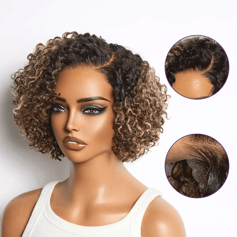 Highlighted Kinky Curly HD Lace Wig
