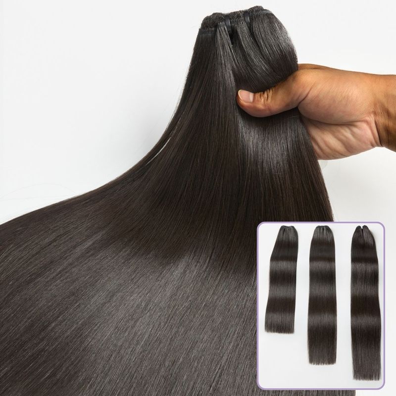 Obsidian Luster Silky Straight Bundles