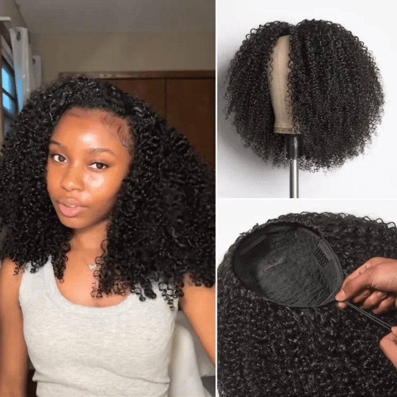 Flexi-Fit Drawstring Half Wig in Kinky Curly