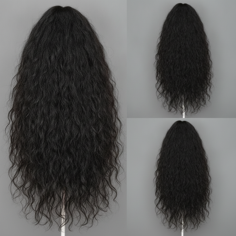 Body Wave Half Wig in Natural Black