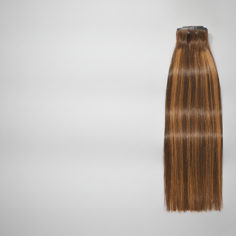 Seamless Brown Highlight Clip-In Extensions