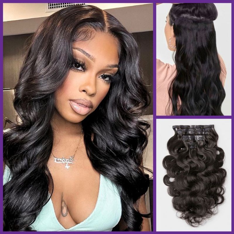 Seamless Body Wave Clip-In Extensions