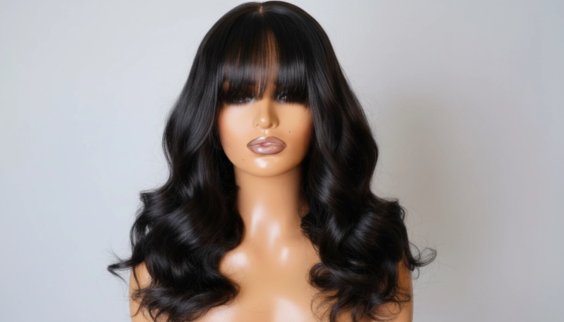 Loose Wave 5×5 Closure Wig with Bangs