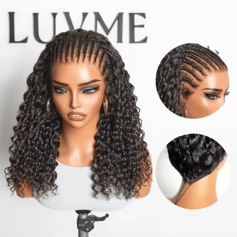 Deep Wave Knotless Braid Ponytail