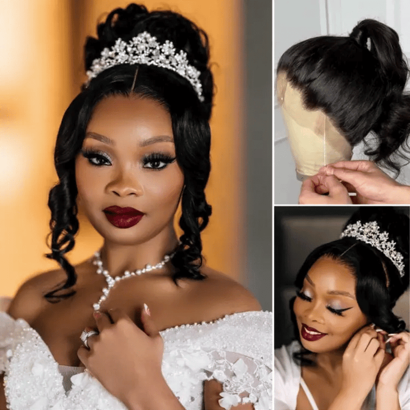 Loose Body Wave Full Lace Drawstring Ponytail
