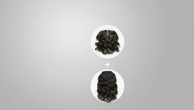 Body Wave Updo with Clip-In Closure & Ponytail