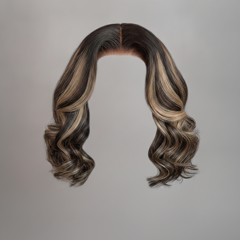 Honey Blonde Highlight Loose Wave HD Lace Wig