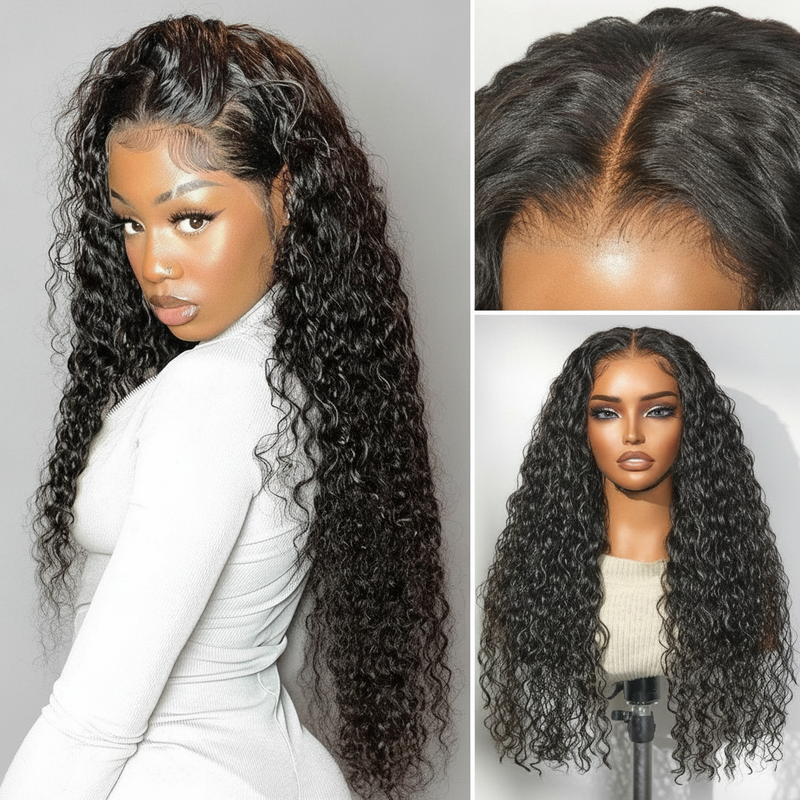 Fluffy Water Wave Drawstring Ponytail