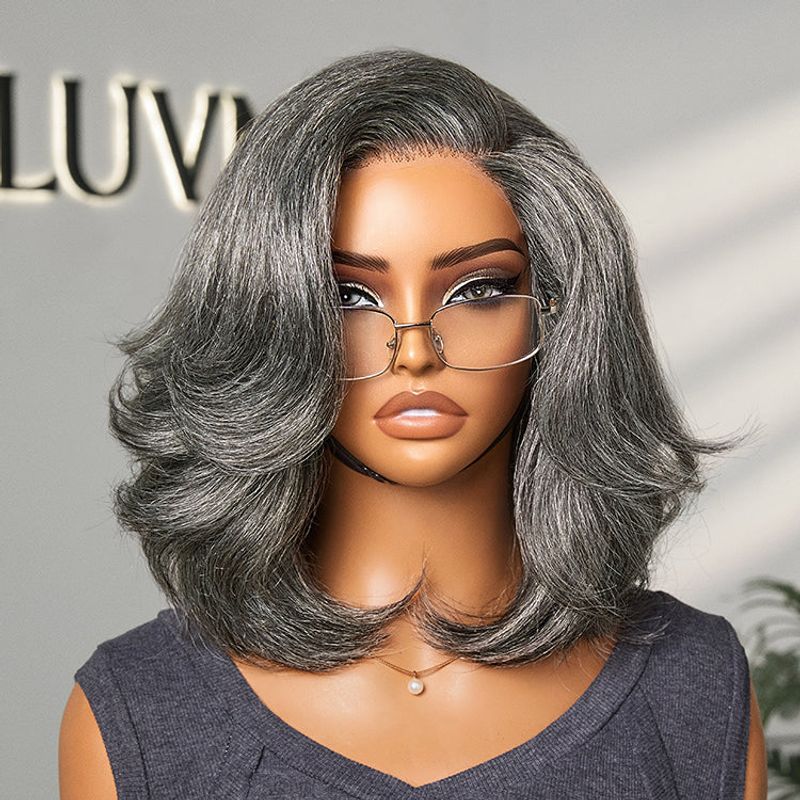 Silver Storm Layered Bob Wig