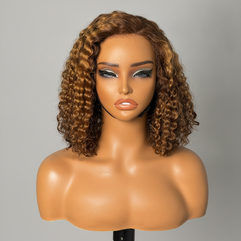 13×4 Pre-Cut Lace Kinky Curly Bob