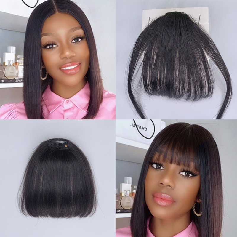 Clip-In Bangs Human Hair Fringe