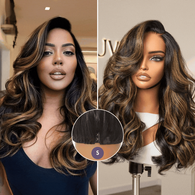 Brown Highlight Loose Wave HD Lace Wig