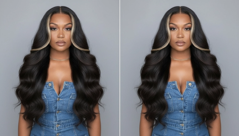 Platinum Highlight Body Wave HD Closure Wig