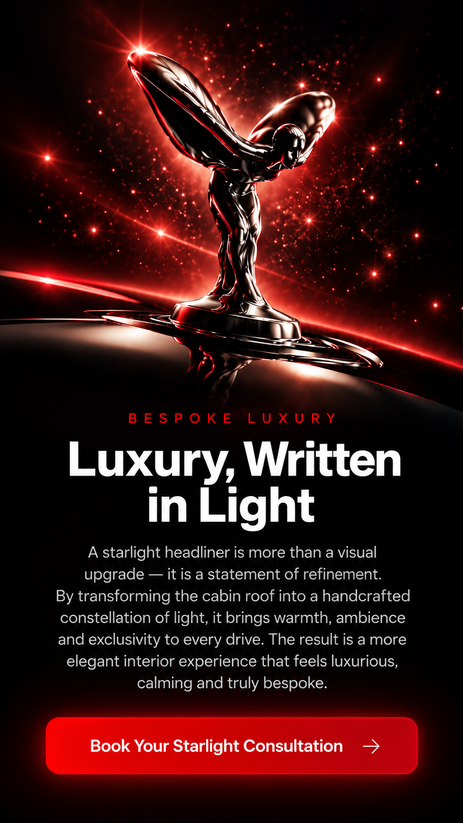 Bespoke luxury starlight headliner concept — Luxury, Written in Light