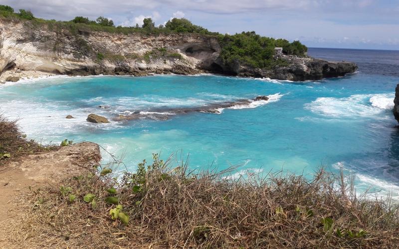 Blue Lagoon snorkeling bay on the Nusa islands near Bali