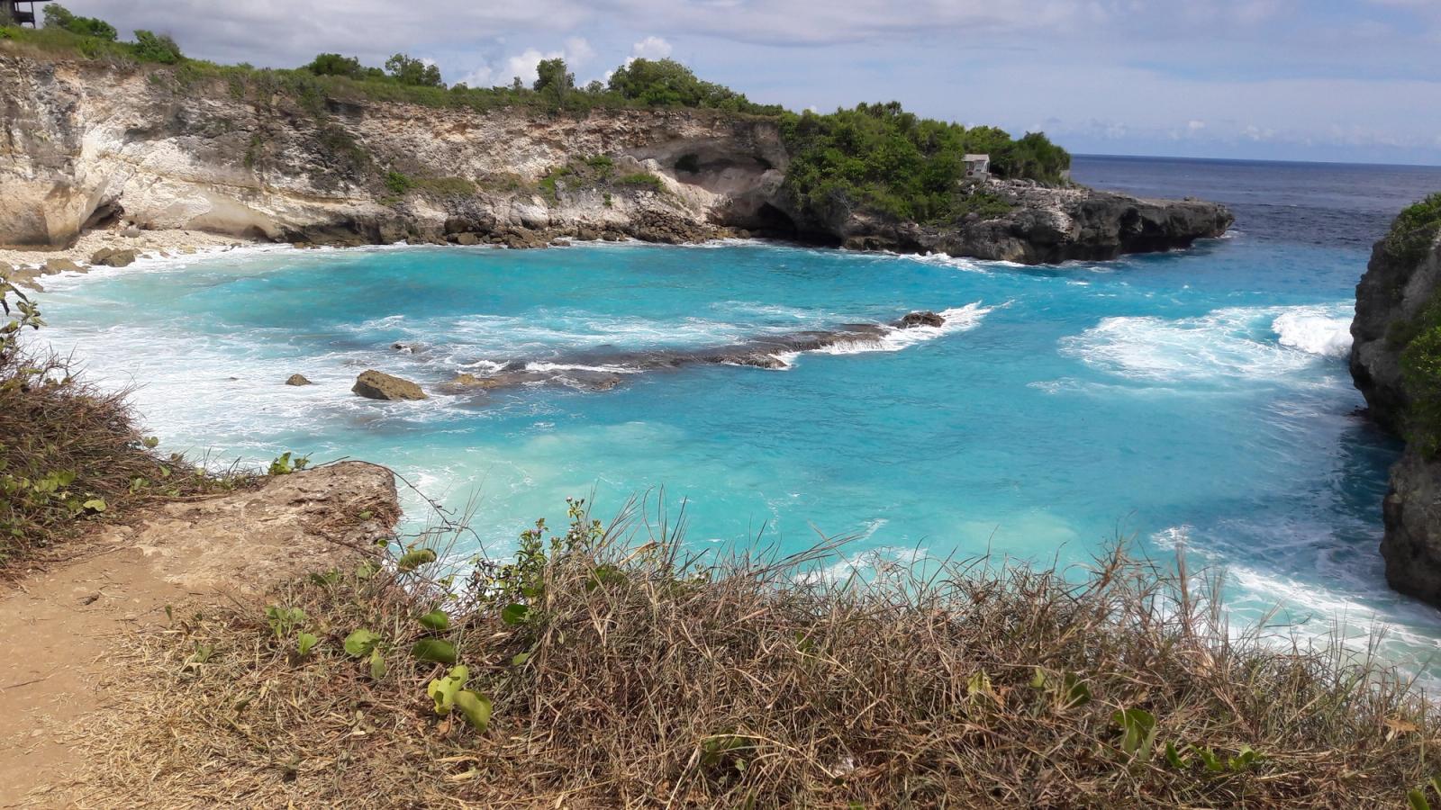 Blue Lagoon snorkeling bay on the Nusa islands near Bali