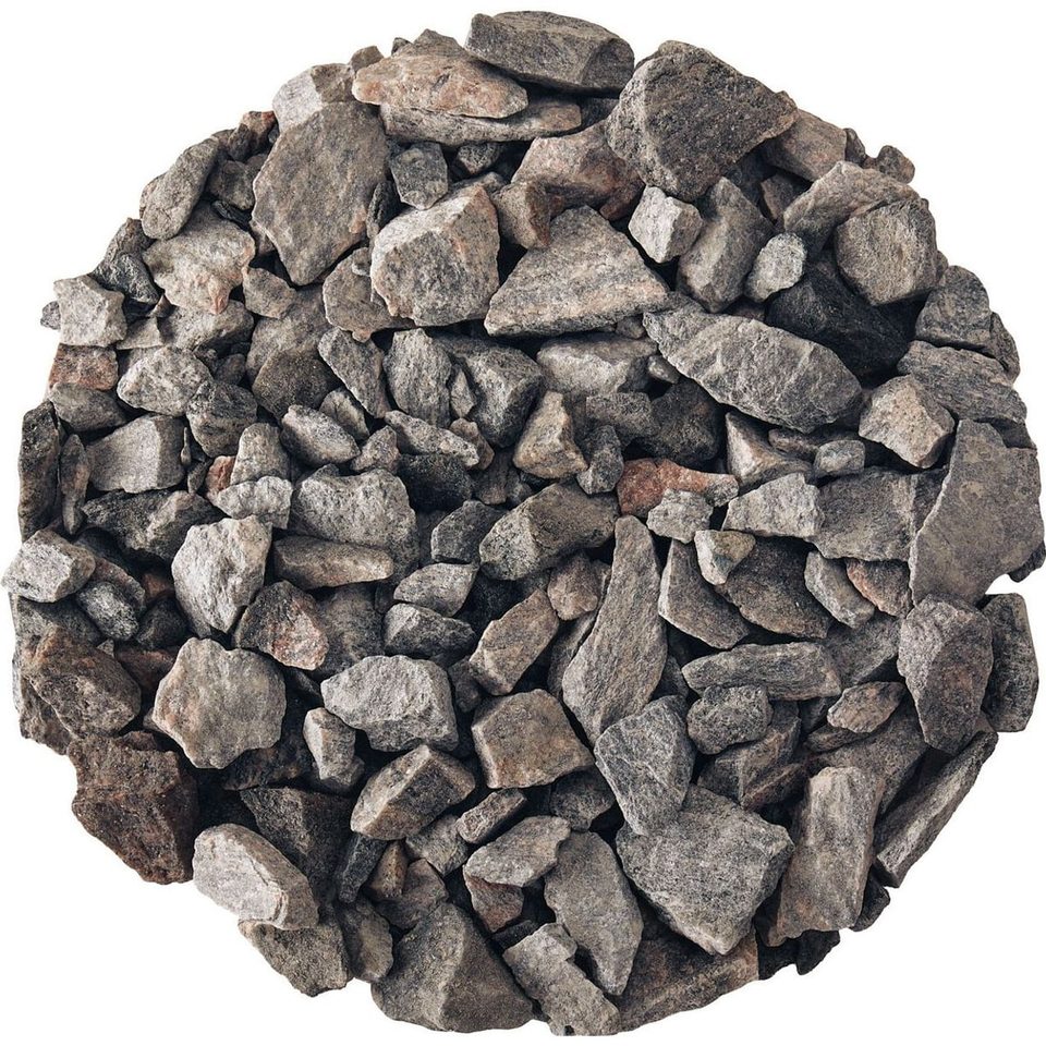 Haug med singel 5–8 mm - vasket, lysegrå kantete stein