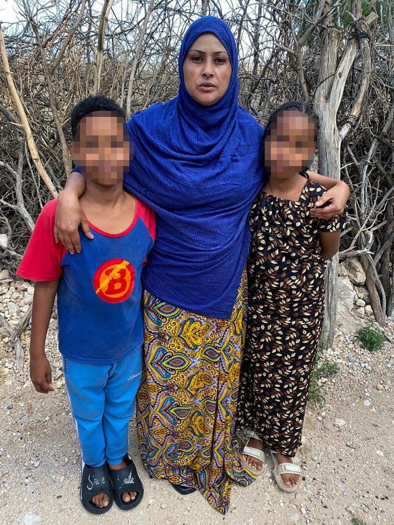 ENDELIG! Hamda og to av barna hennes, en datter på ni og en sønn på sju, i Etiopia, nær grensa til Somalia. Nå kommer de hjem til Norge.