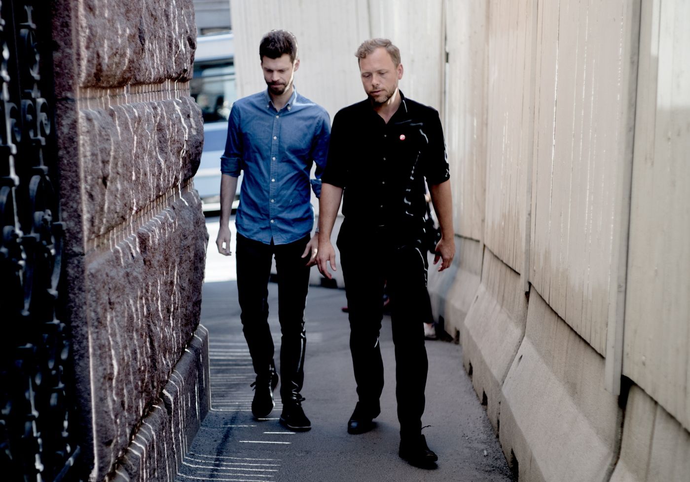 Bjørnar Moxnes (t.v.) og Audun Lysbakken. Foto: Marthe Amanda Vannebo