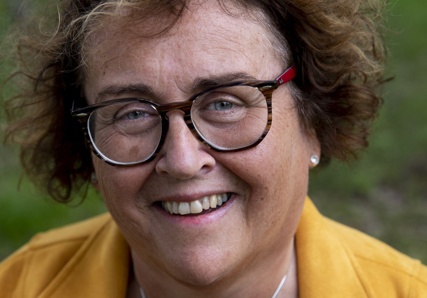 Portrett med Olaug Bollestad (Krf). Denne dagen på Konferansen Skog og Tre, på Gardermoen. 
  
 Foto: Tom Henning Bratlie