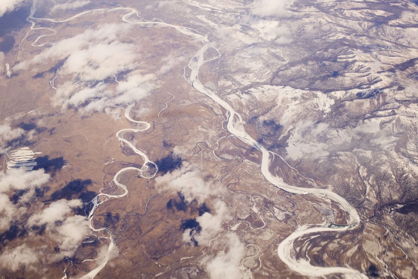 Mandatory Credit: Photo by Global Warming Images/REX (2000683a) 
 The frozen tundra from air in Eastern Siberia Russia 
 VARIOUS