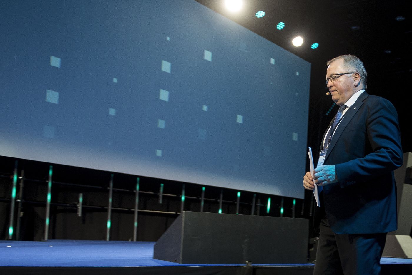Stavanger  20180827. 
 ONS Stavanger: Konsernsjef i Equinor Eldar Sætre under åpningen av ONS2018. 
 Foto: Carina Johansen / NTB Scanpix