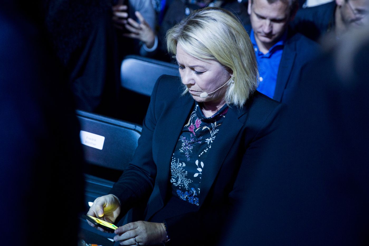 Fra Oslo Innovation Week 2016, i skur 13 på Fillipstadkaia. 
  
 Næringsminister Monica Mæland (H). 
  
 Foto: Tom Henning Bratlie