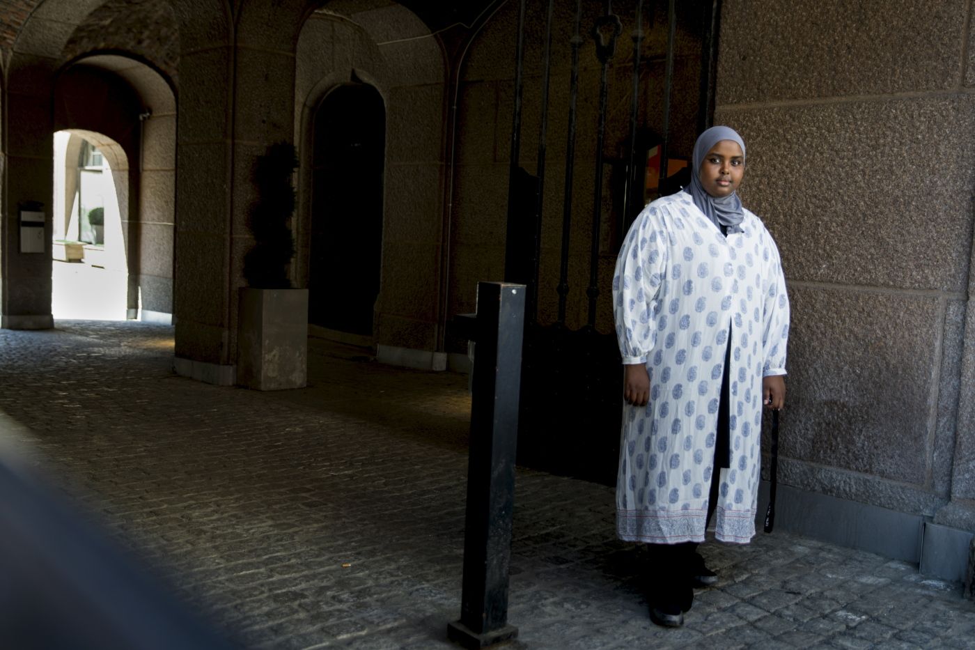 Awo Abdulqadir er ungdomsarbeider på Stovner, og er kritisk til politiets framferd der. 
  
 Foto: Tom Henning Bratlie